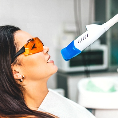 Woman having a Teeth Whitening treatment